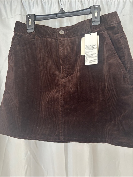 Comptoir Des Cotonniers Dresses & Skirts - UNIQLO Dark Brown Corduroy Mini Skirt